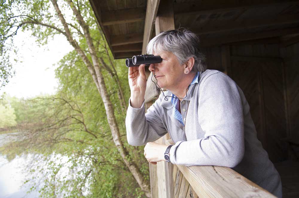 picture of bird-watcher